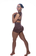Load image into Gallery viewer, BROWN ACID WASH ENHERGY V-CUT SHORTS