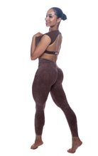 Load image into Gallery viewer, BROWN ACID WASH ENHERGY V-CUT TIGHTS