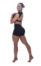 Load image into Gallery viewer, BLACK ACID WASH ENHERGY V-CUT SHORTS