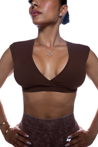 BROWN ENHERGY BACKLESS BRA